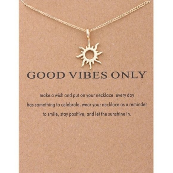 Jewelry - 5 for $25 Gold Color Sun Pendant Necklace